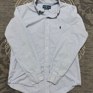 Ralph Lauren Men's Light Blue Plaid Shirt